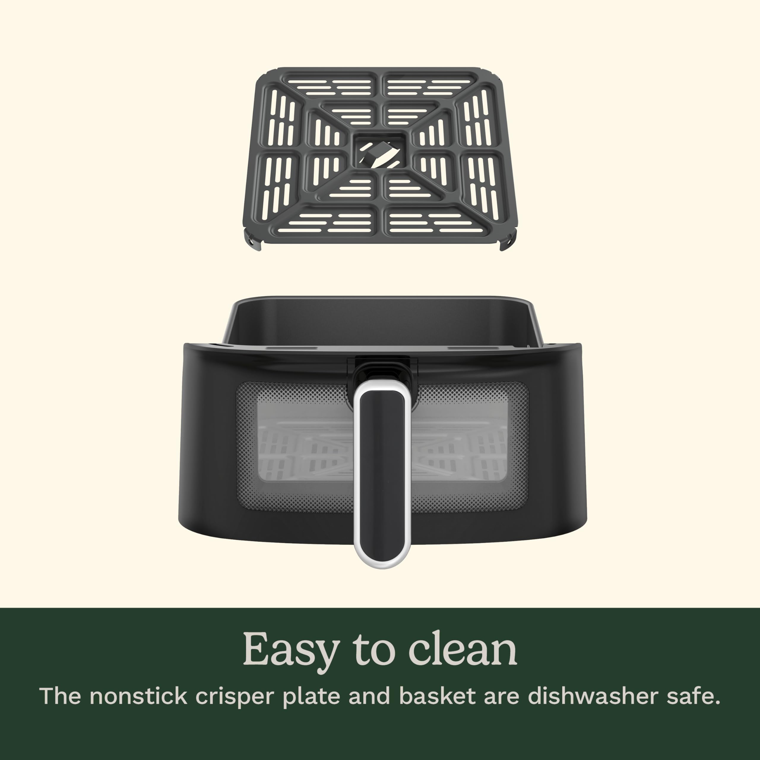 Cuisinart freidora de aire: potencia de 1800 W para cocción eficiente.