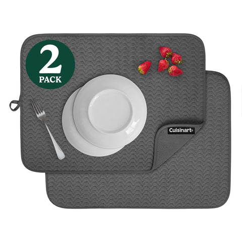 Alfombras de secado Cuisinart, doble paquete, para secar platos y mantener la encimera seca.