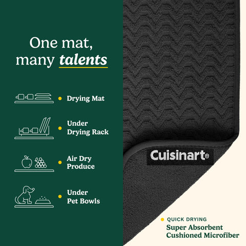 Cuisinart alfombrilla durable, lavable a máquina para uso diario.
