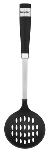 Barrel Crock de Cuisinart con espátula ranurada, almacenamiento ordenado en la encimera.