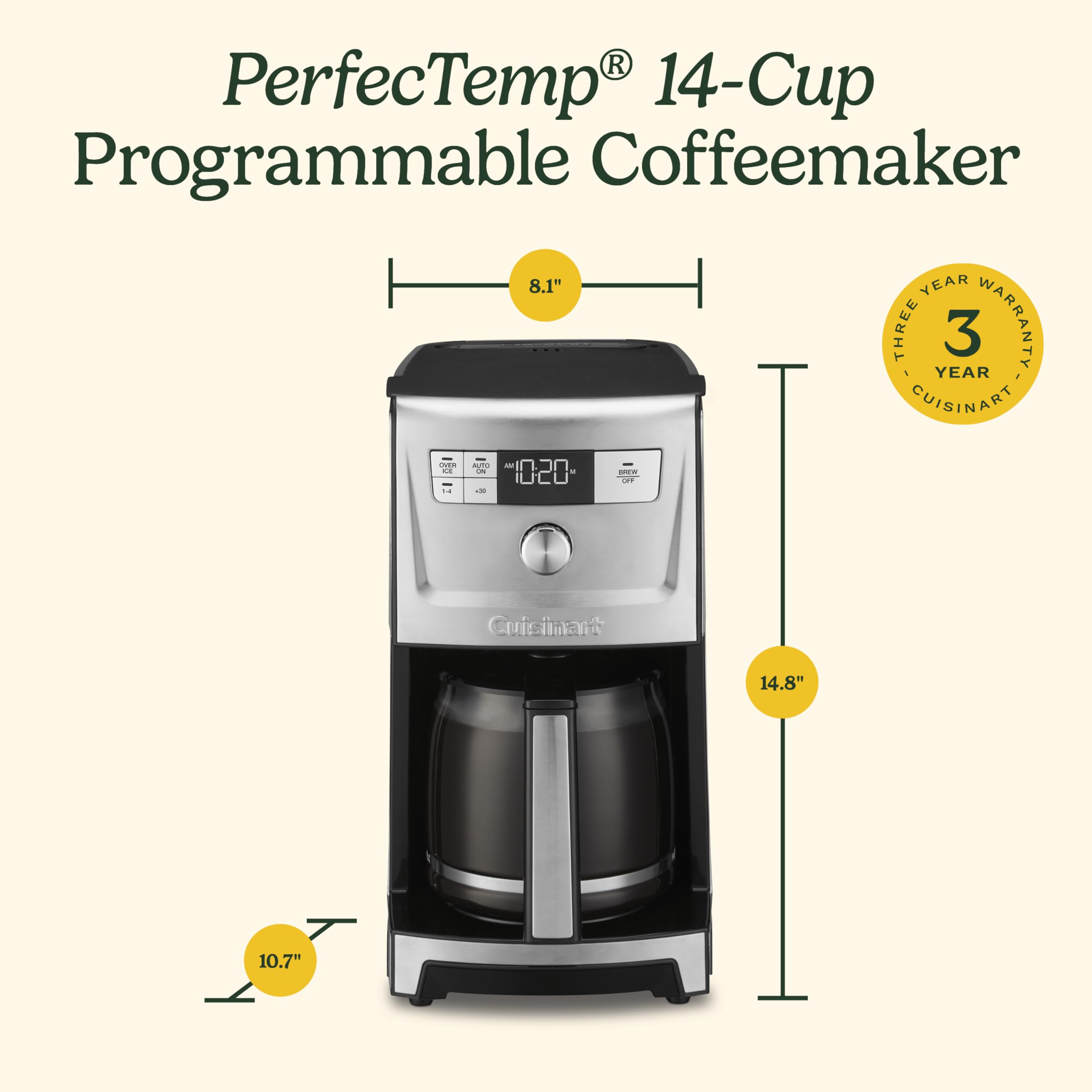 Cuisinart cafetera 14 tazas café para hielo sabor intenso desde la primera taza