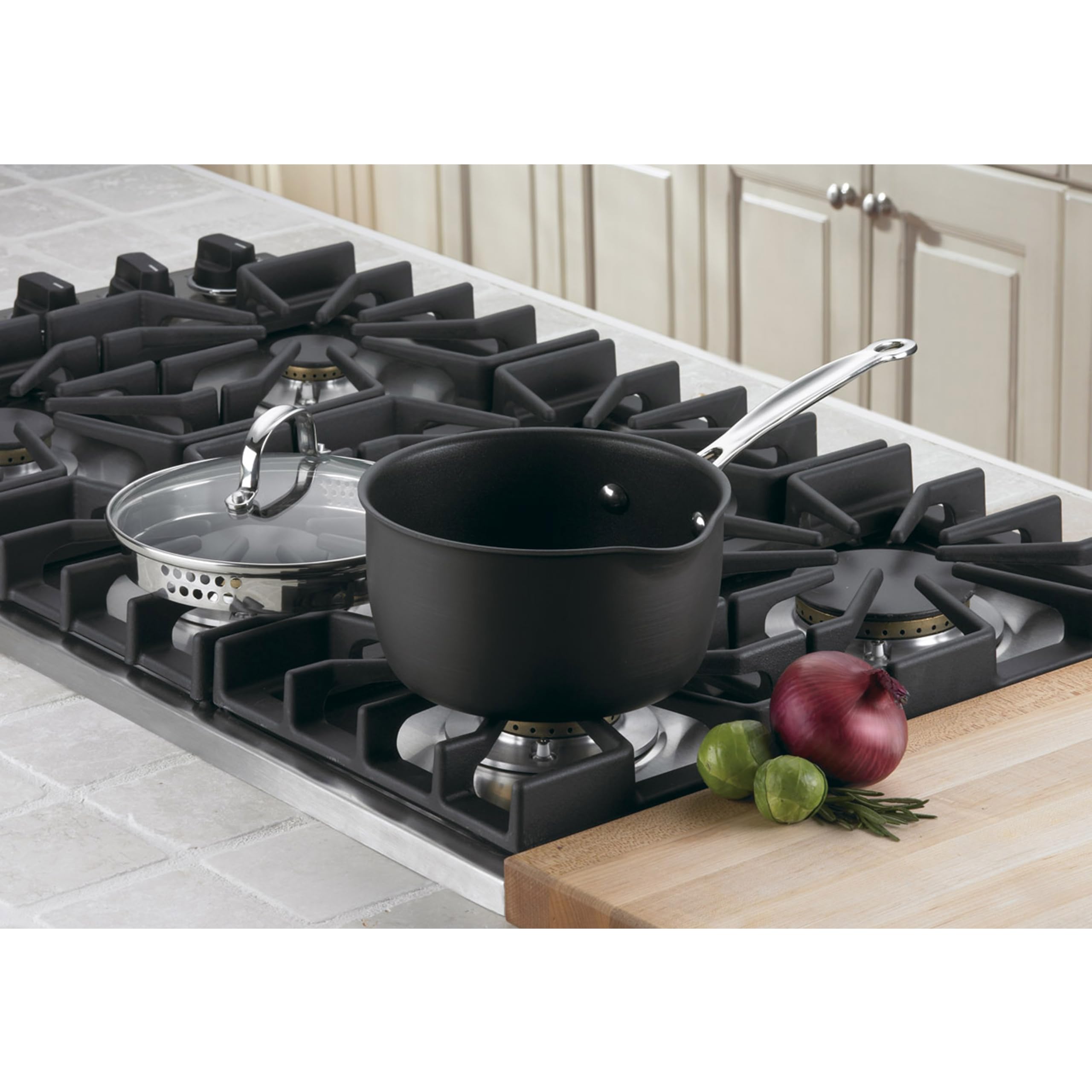 Cuisinart tapa de cristal templado para cocción visible y monitoreo fácil.
