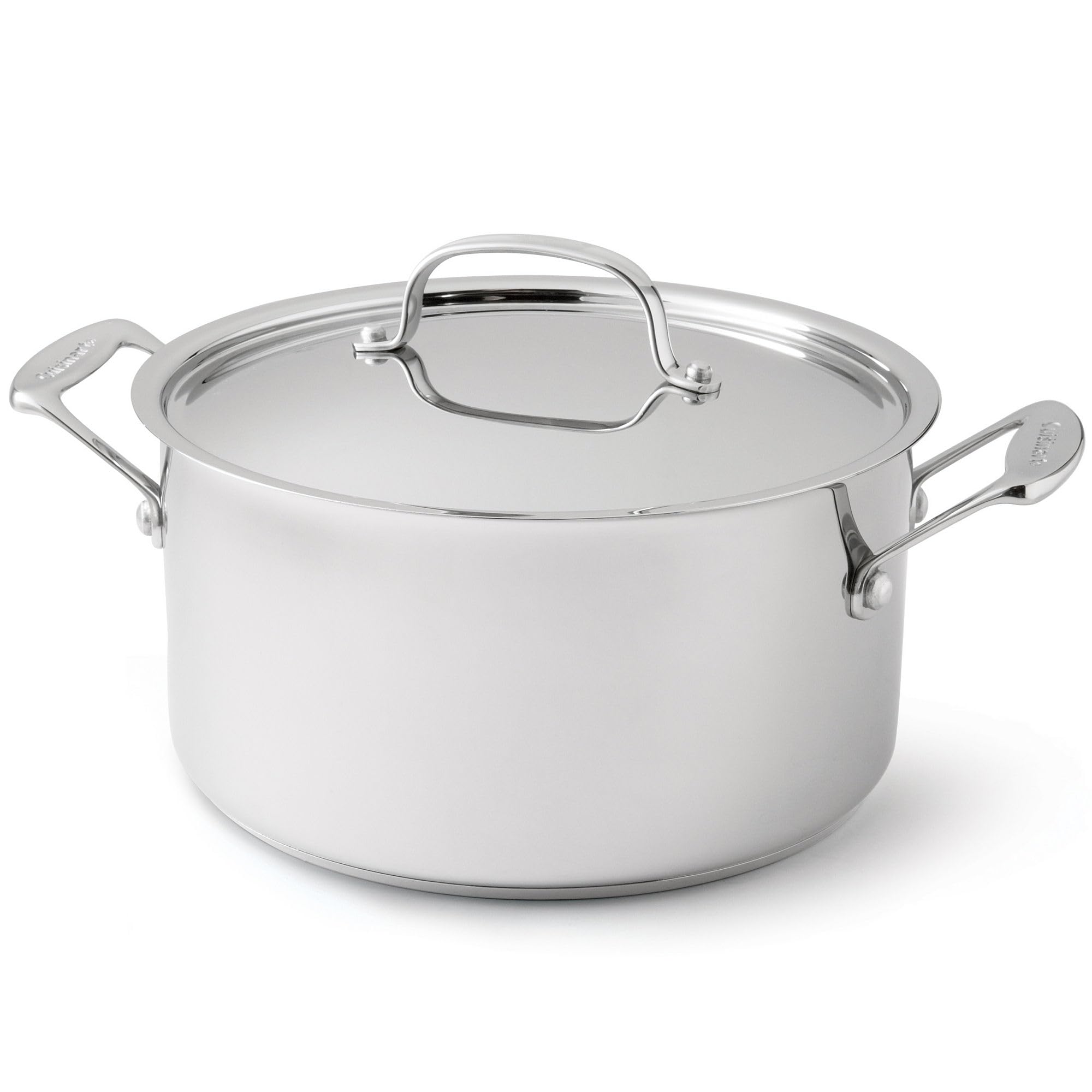 Olla Cuisinart Chef's Classic de acero inoxidable con tapa: distribución de calor uniforme.