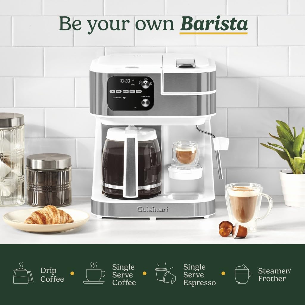 Panel de controles intuitivo de la Cuisinart Barista Bar para ajustar tamaño y fuerza.