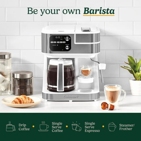 Panel de controles intuitivo de la Cuisinart Barista Bar para ajustar tamaño y fuerza.