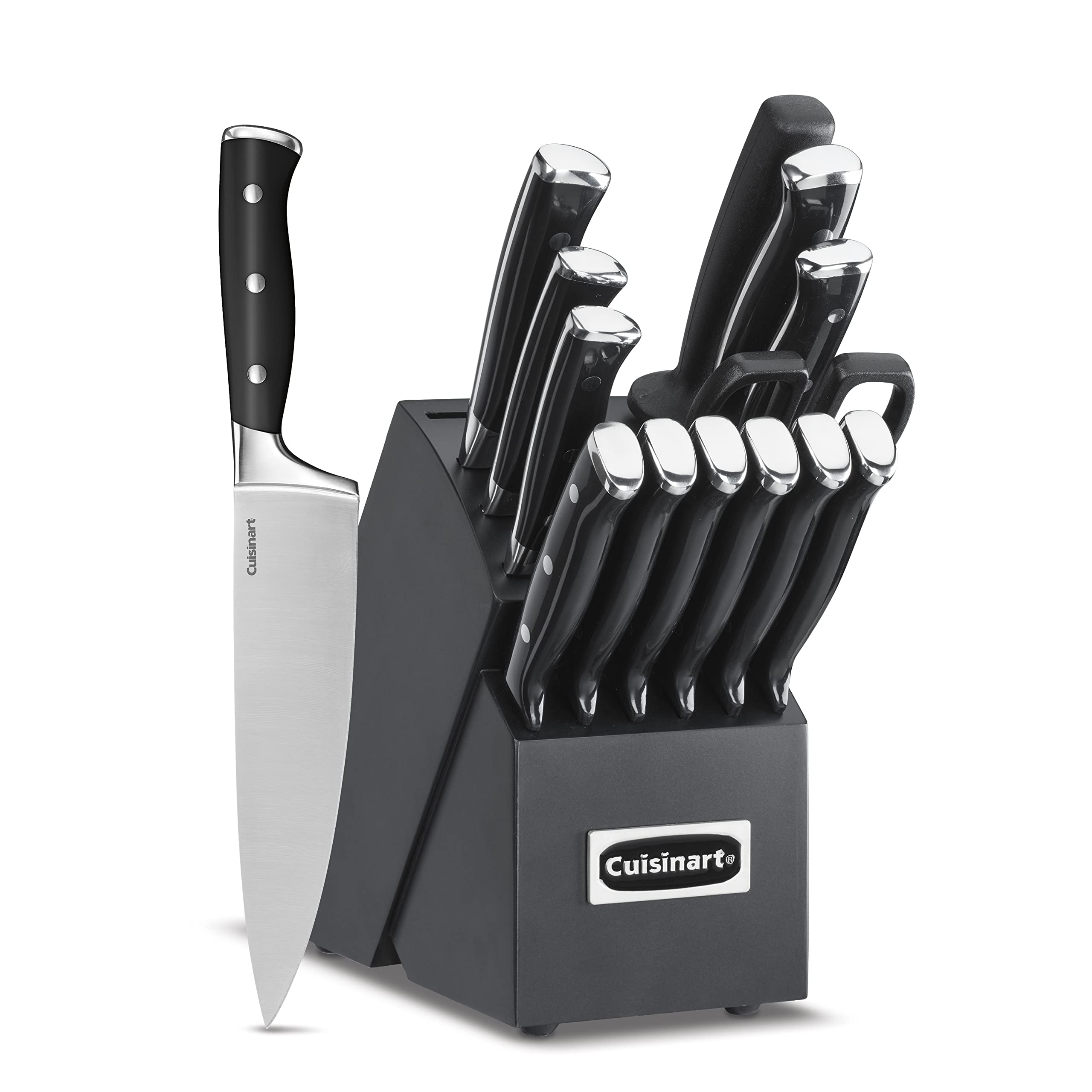 Conjunto de cuchillos Cuisinart 15 piezas en bloque para cocina profesional