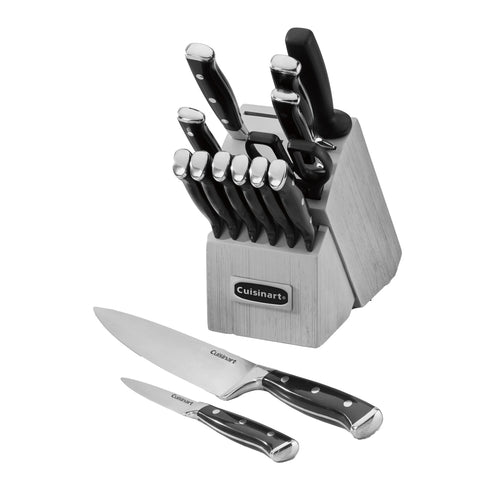 Conjunto cuisinart de cuchillos 15 piezas en bloque para almacenamiento seguro