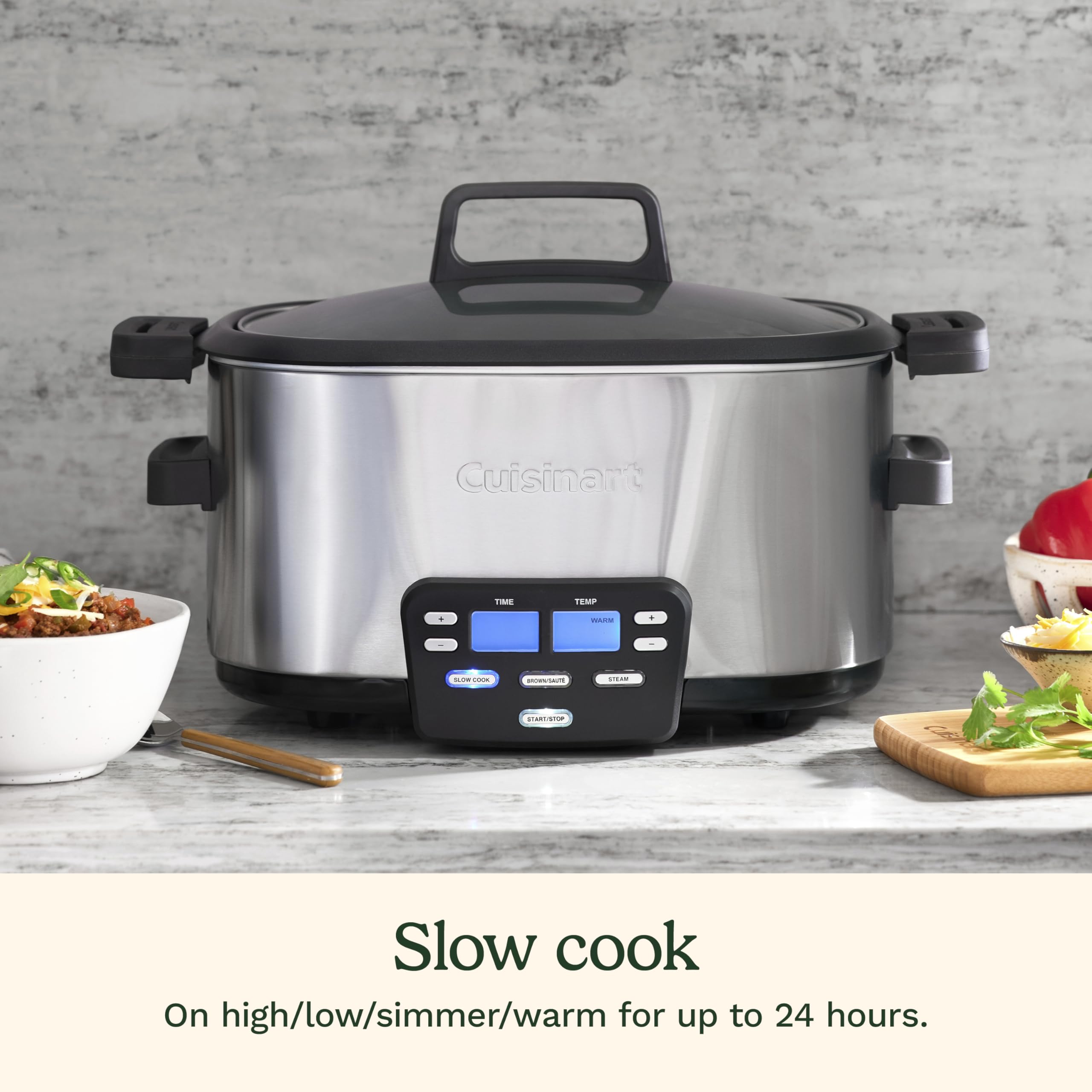 Cook Central de Cuisinart: cocción lenta para ablandar sabores y guisos.