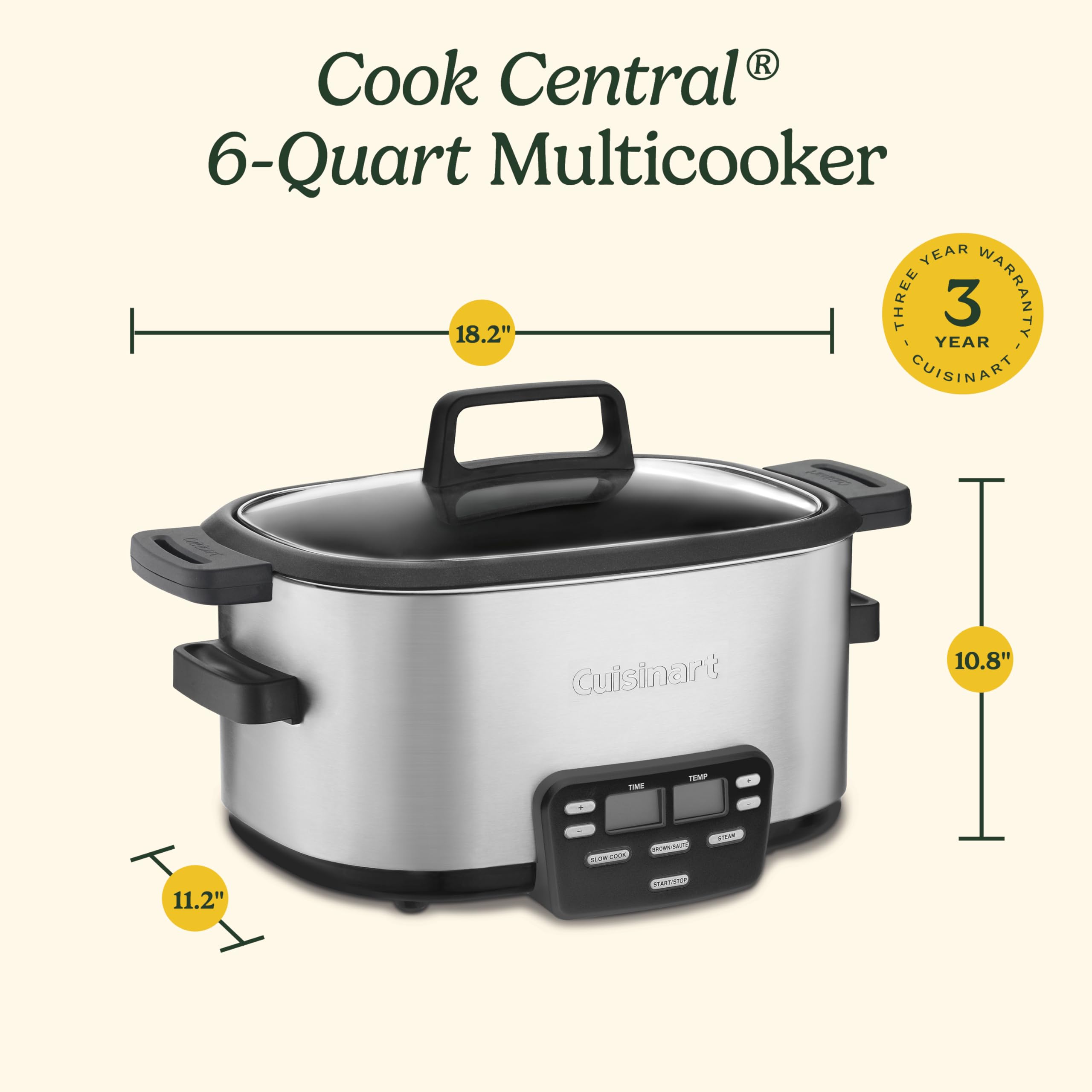 Con Cuisinart Cook Central, la comida se mantiene caliente automáticamente para servir.