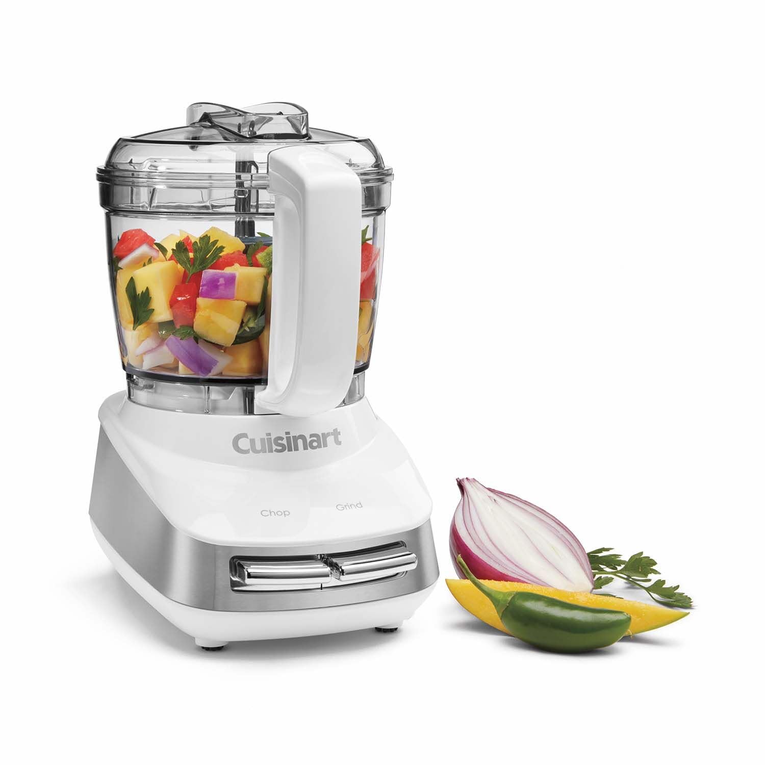 Cuisinart Core Custom Mini Picadora con tazón, ideal para picar y mezclar rápidamente.