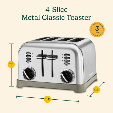 Cuisinart CPT-180P1, bandeja de migas desmontable facilita la limpieza.