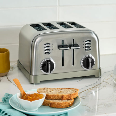 Cuisinart CPT-180P1, diales con seis niveles para dorar a tu gusto.