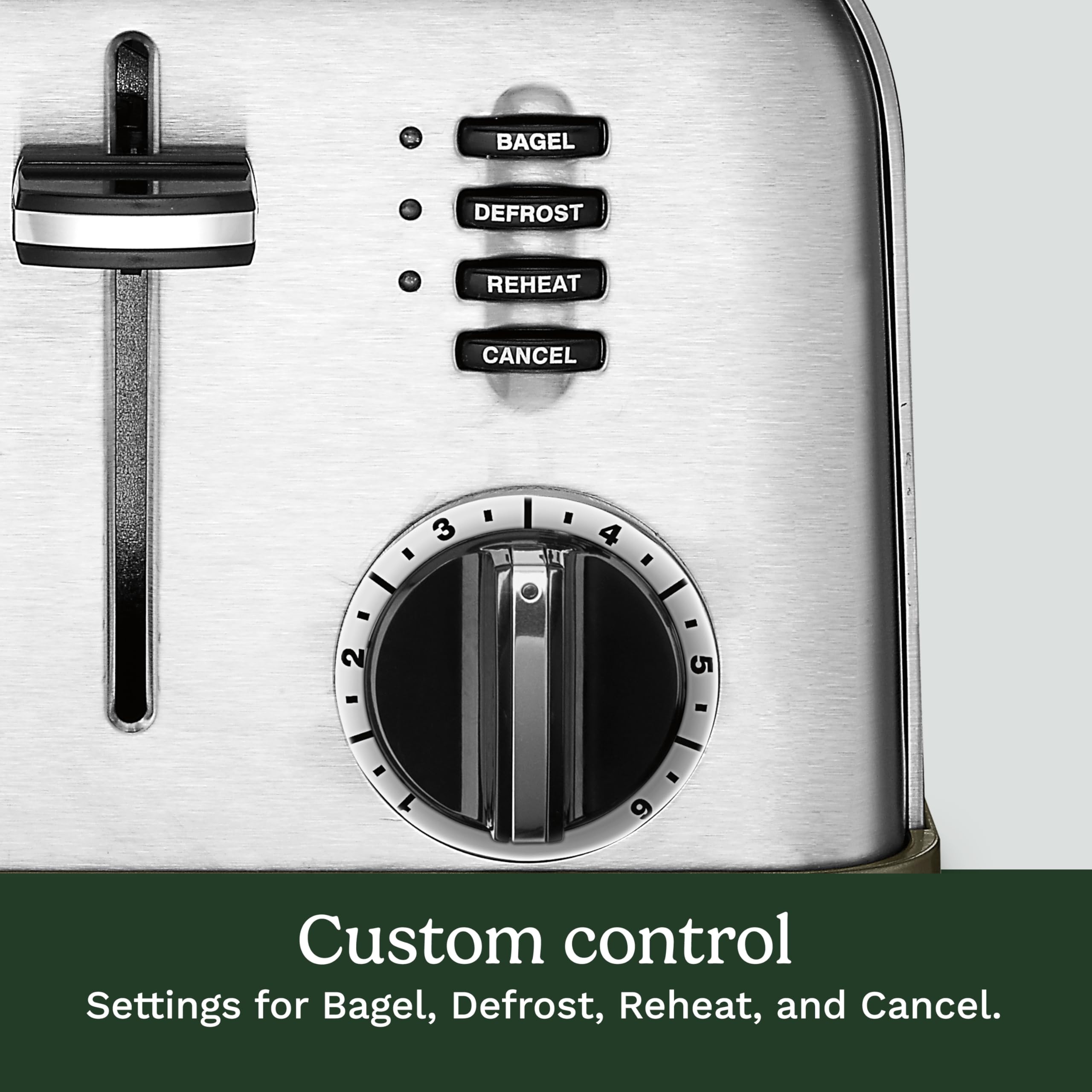 Cuisinart CPT-180P1, ranuras de 1.5 pulgadas para panes gruesos y tostadas.