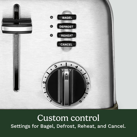 Cuisinart CPT-180P1, ranuras de 1.5 pulgadas para panes gruesos y tostadas.