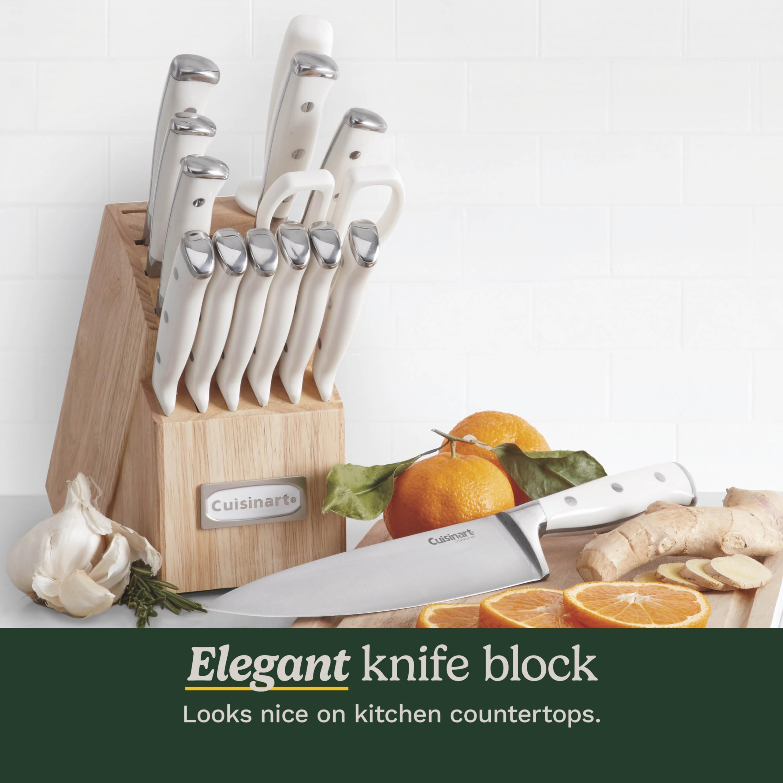 Cuchillo rebanador de 8 pulgadas Cuisinart para lonjas uniformes.