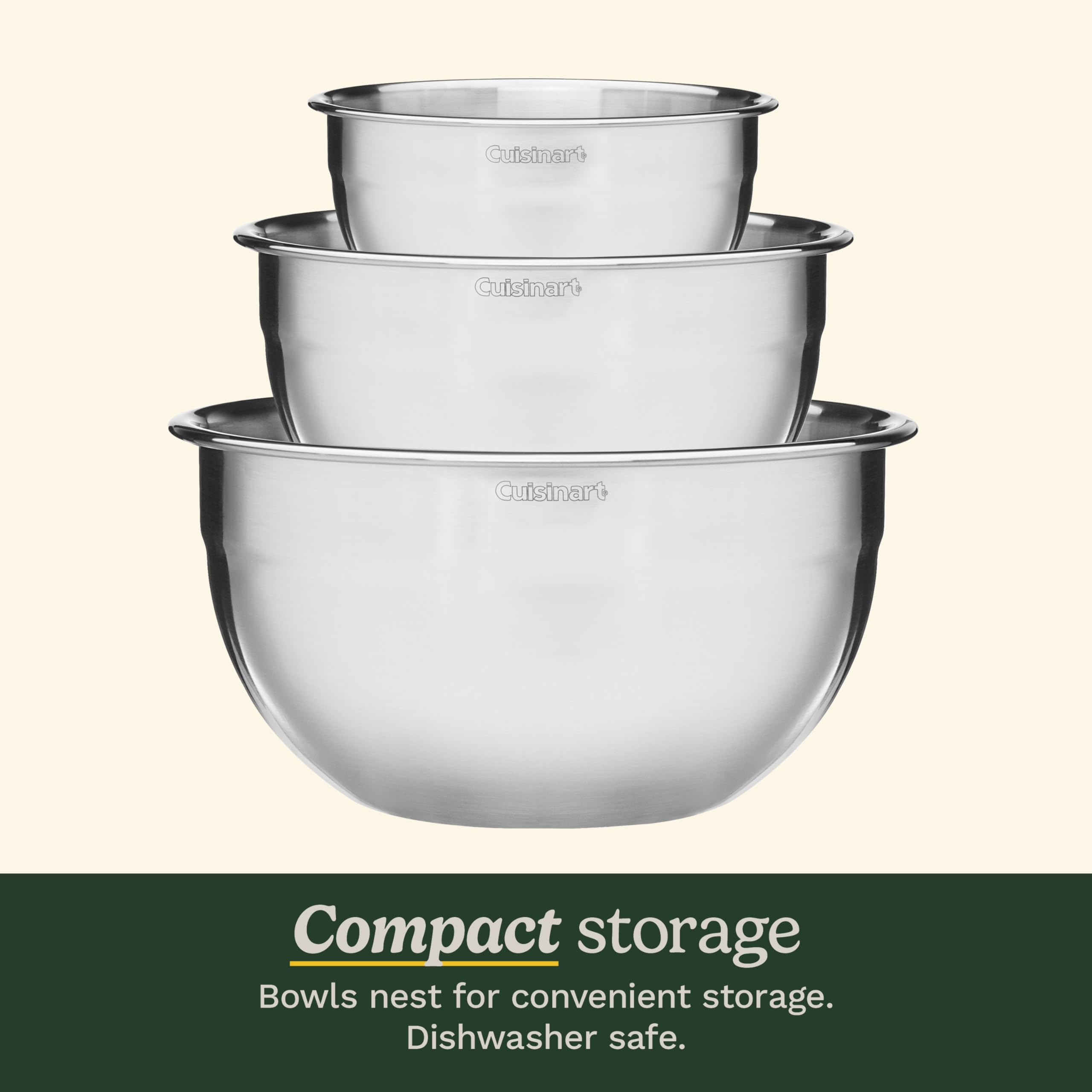 Cuisinart cuencos de 3 cuartos, resistentes, aptos para lavavajillas