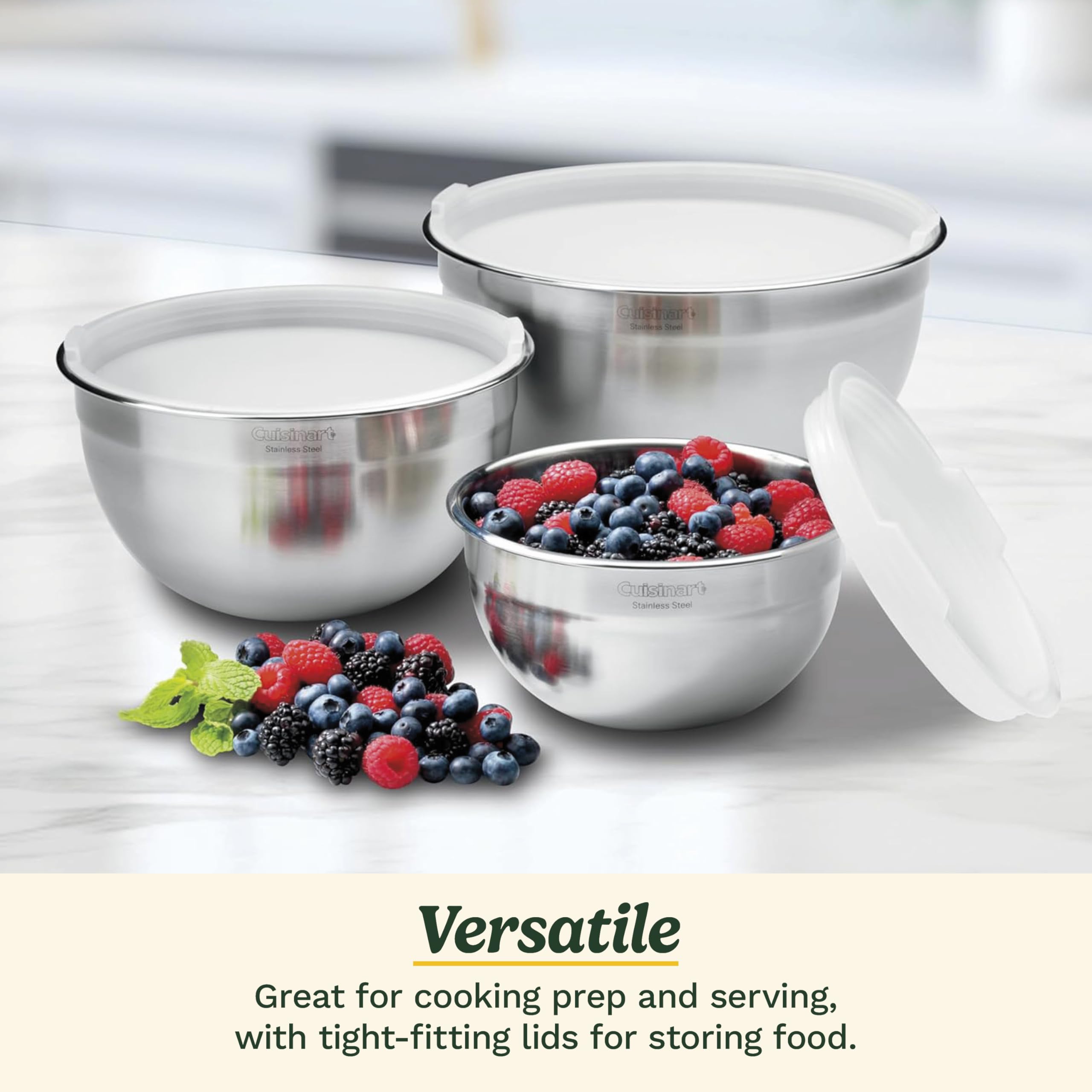 Cuisinart cuencos de 1,5 cuartos con tapas para conservar sobras