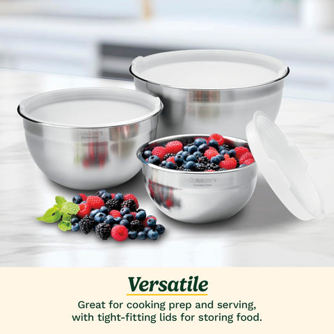 Cuisinart cuencos de 1,5 cuartos con tapas para conservar sobras