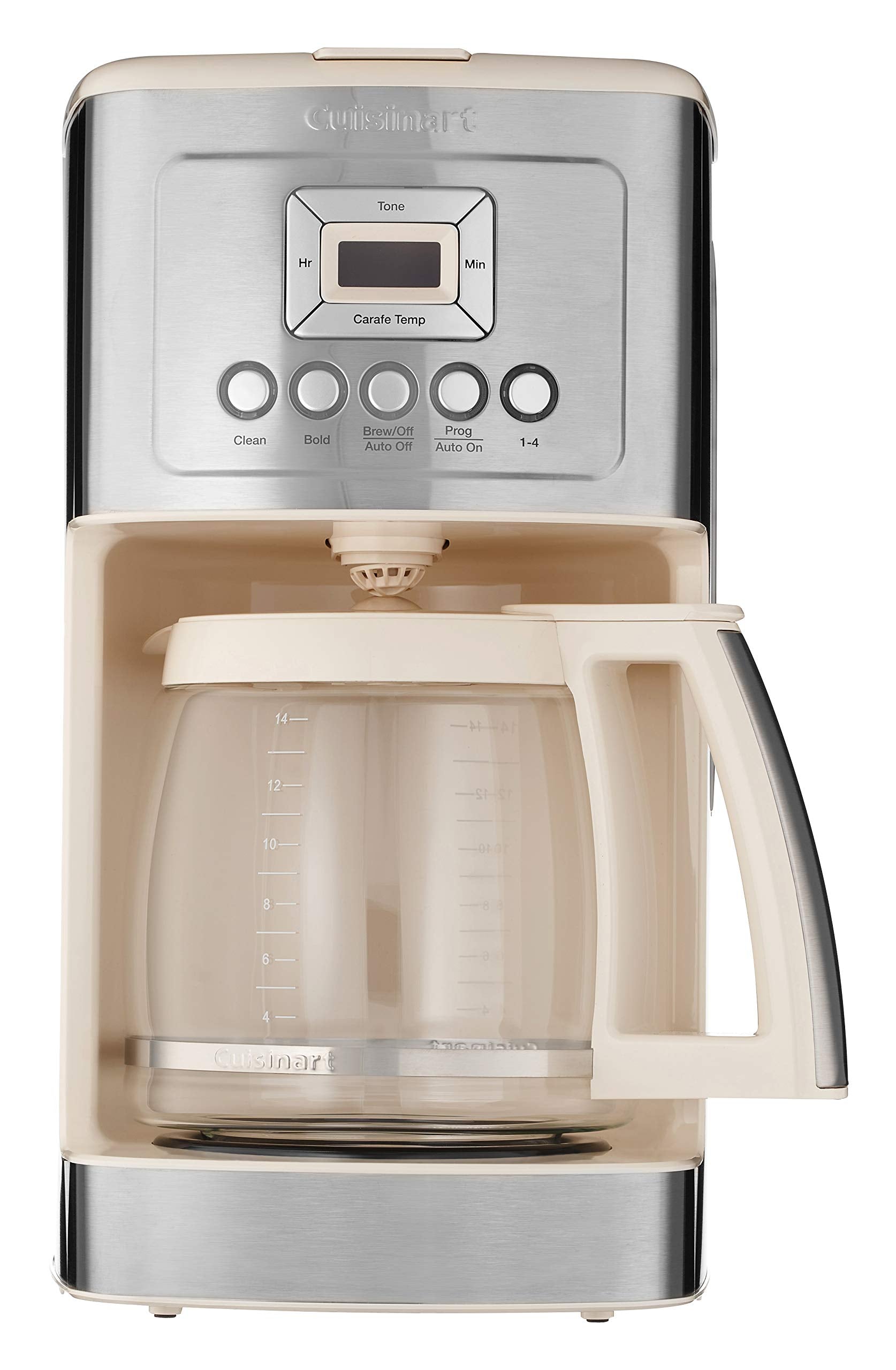 Cuisinart DCC-3200CRM con vaso de cristal de 14 tazas para servicio cómodo en casa