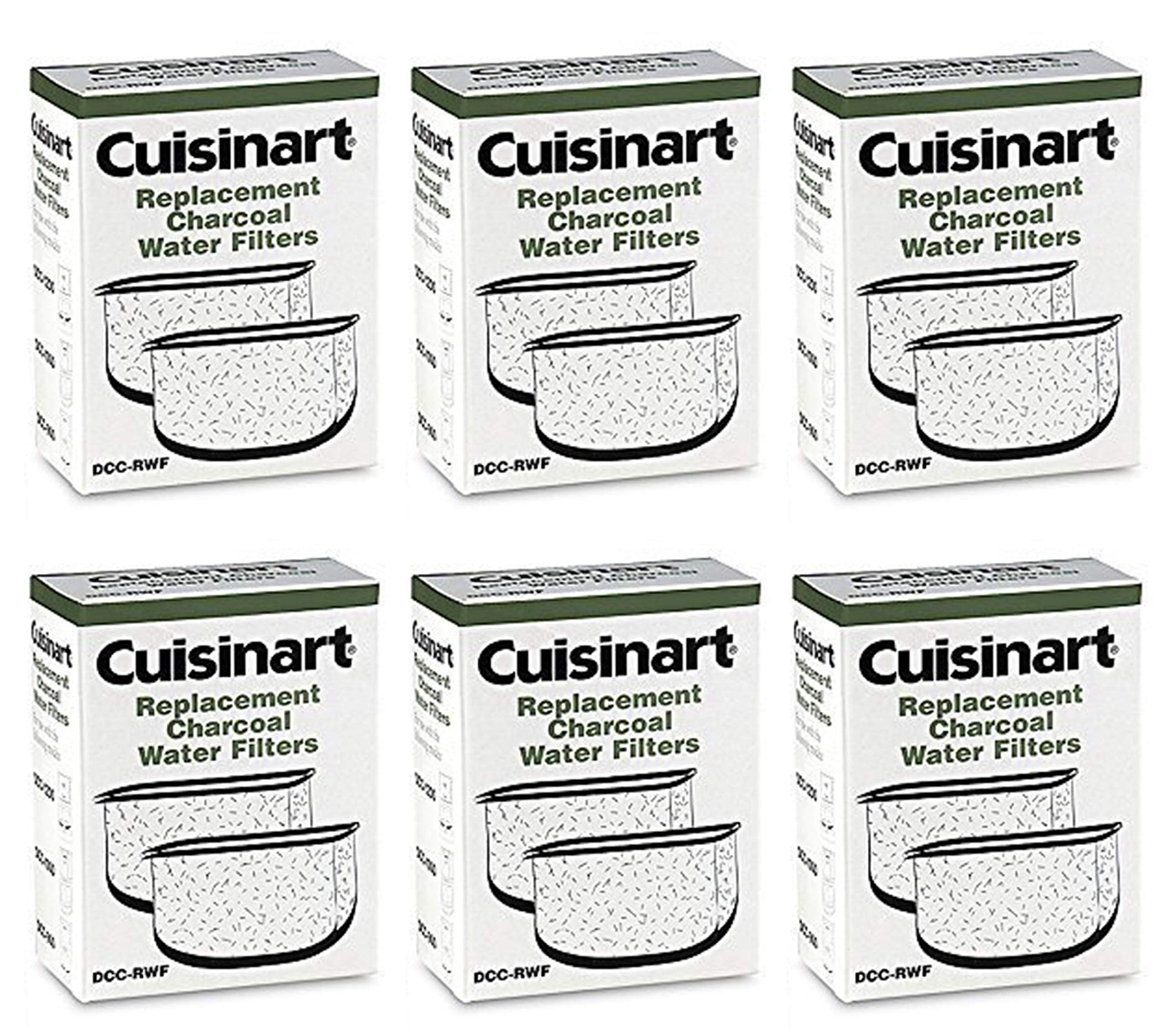Filtros de agua con carbón para Cuisinart DCC-RWF-6PK para sabor más puro.