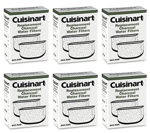 Filtros de agua con carbón para Cuisinart DCC-RWF-6PK para sabor más puro.