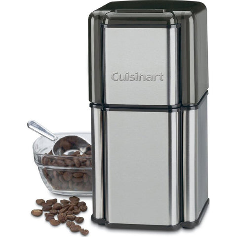 Molinillo Grind Central de Cuisinart, exterior plateado, diseño moderno para cocinas.