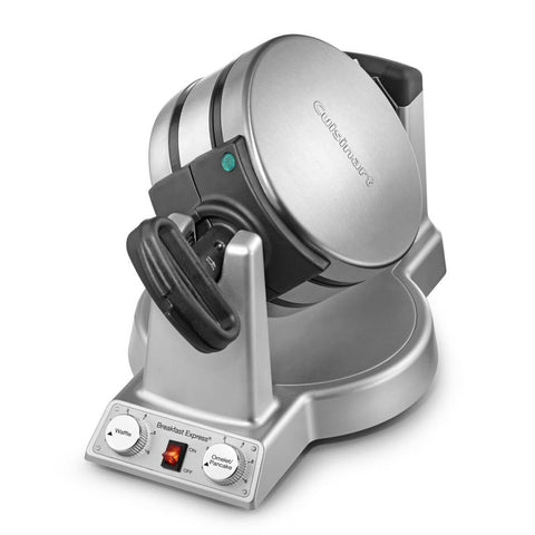 Cuisinart Desayuno diseño de dos caras para gofres belgas y huevos sin mezclar sabores.