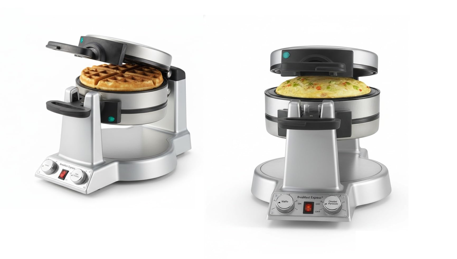 Cuisinart Desayuno gofre belga de 1 pulgada para desayunos rápidos.
