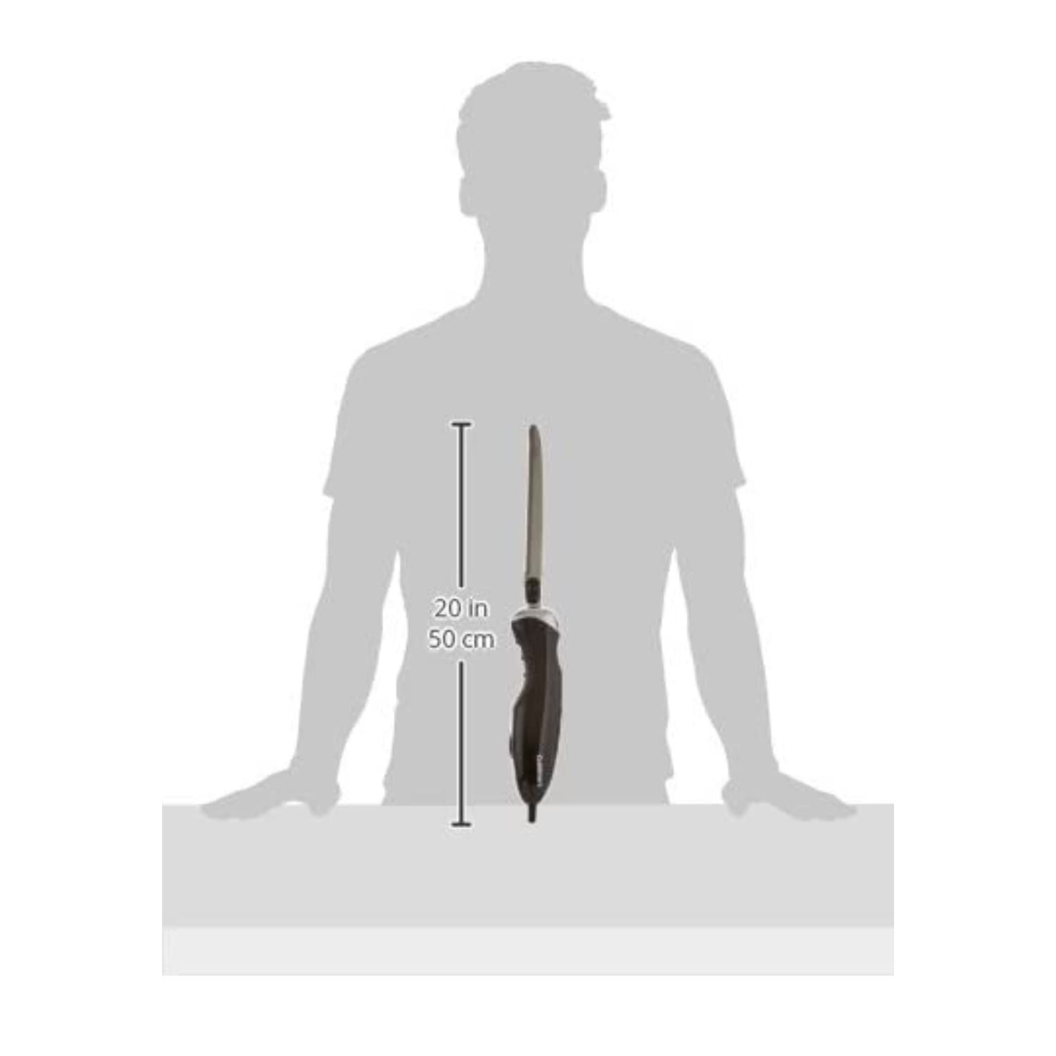 Cable de 5 pies del cuchillo eléctrico Cuisinart para uso directo en la mesa.