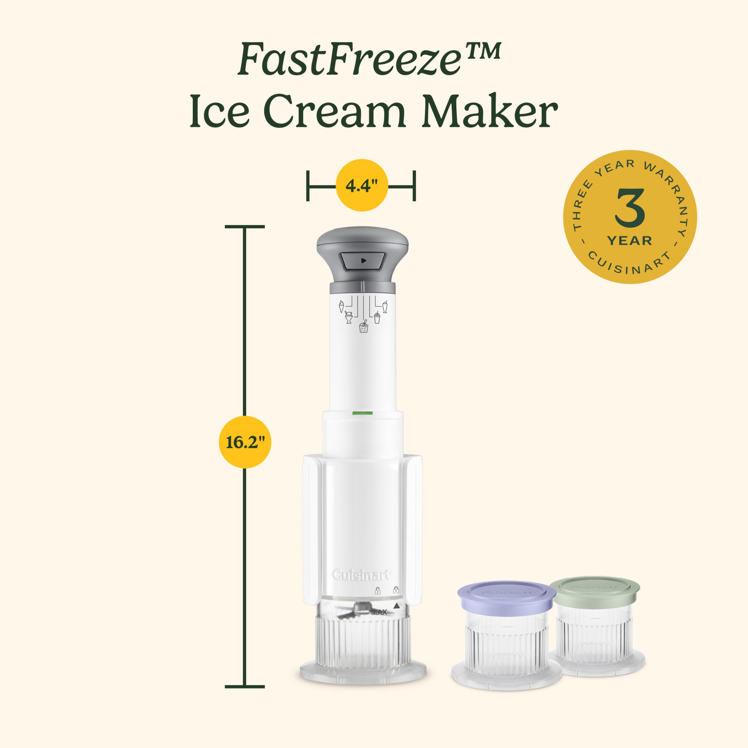 Cuisinart FastFreeze tapas lavavajillas desmontables para limpieza fácil