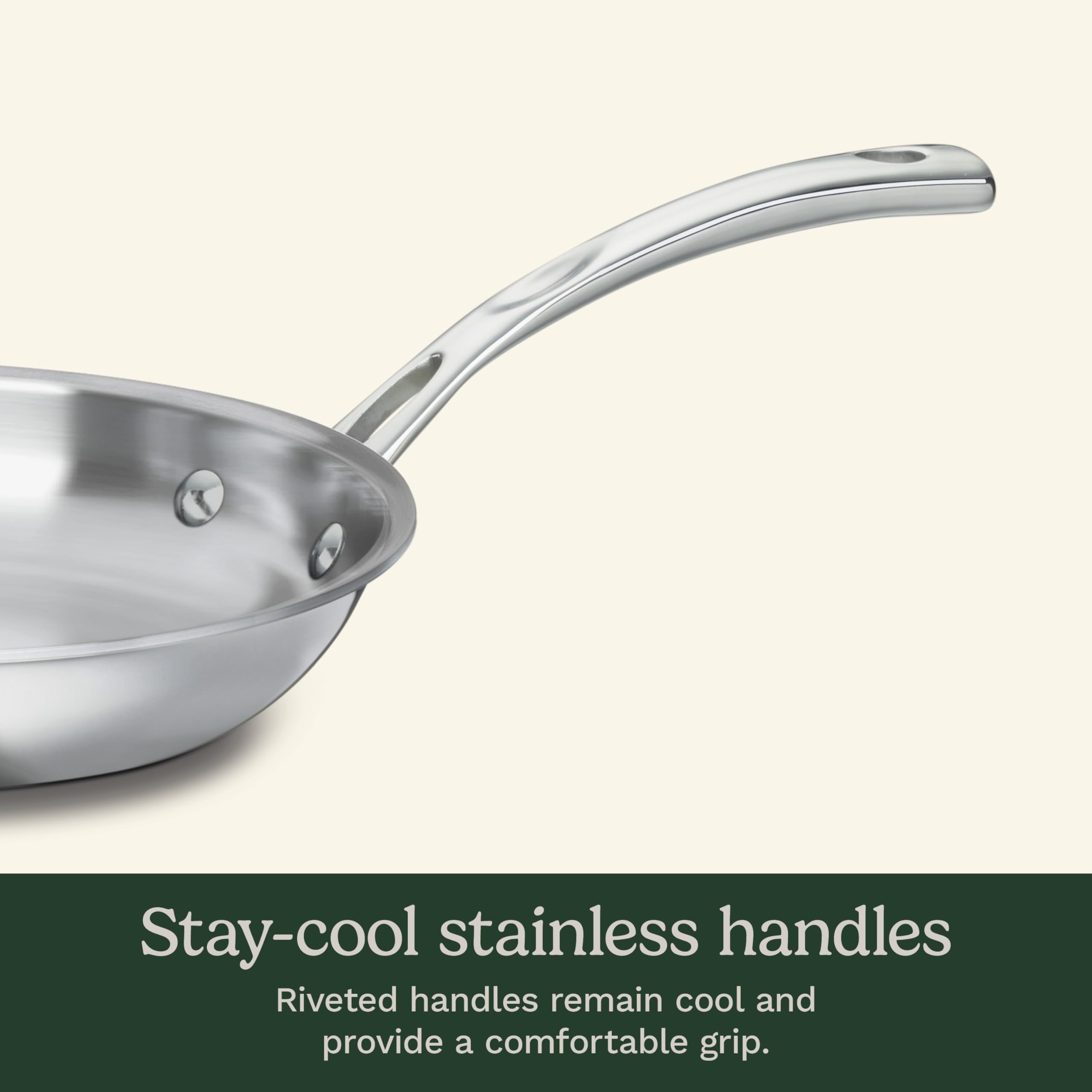 Olla de 8 qt con tapa Cuisinart Frances Classic para preparaciones grandes.