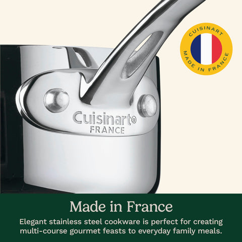 Sarten de 3 qt con asas Cuisinart Frances Classic para saltear con control.