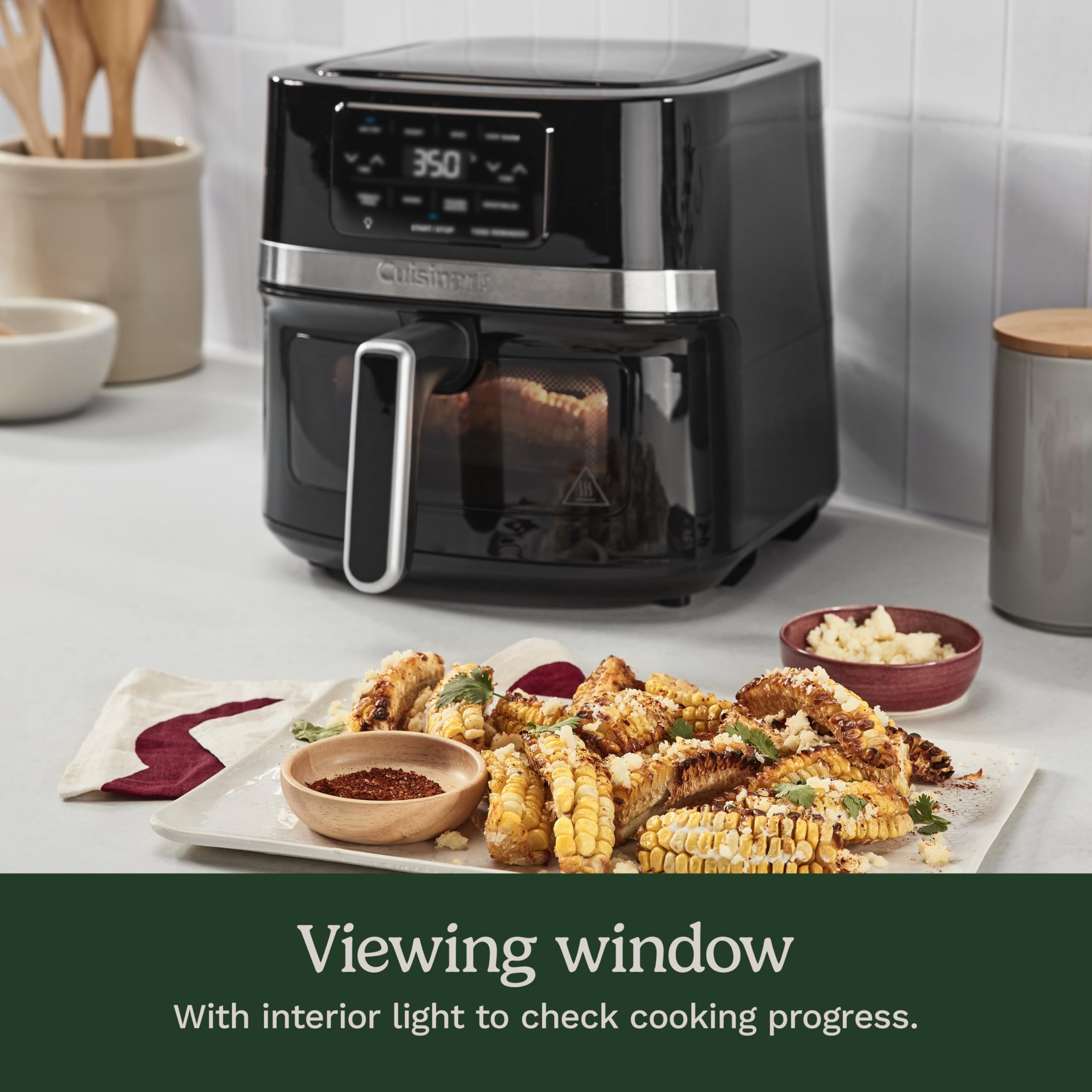 Cuisinart Freidora de aire AIR-160NAS acabado inoxidable y negro elegante.