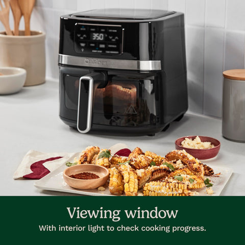 Cuisinart Freidora de aire AIR-160NAS acabado inoxidable y negro elegante.