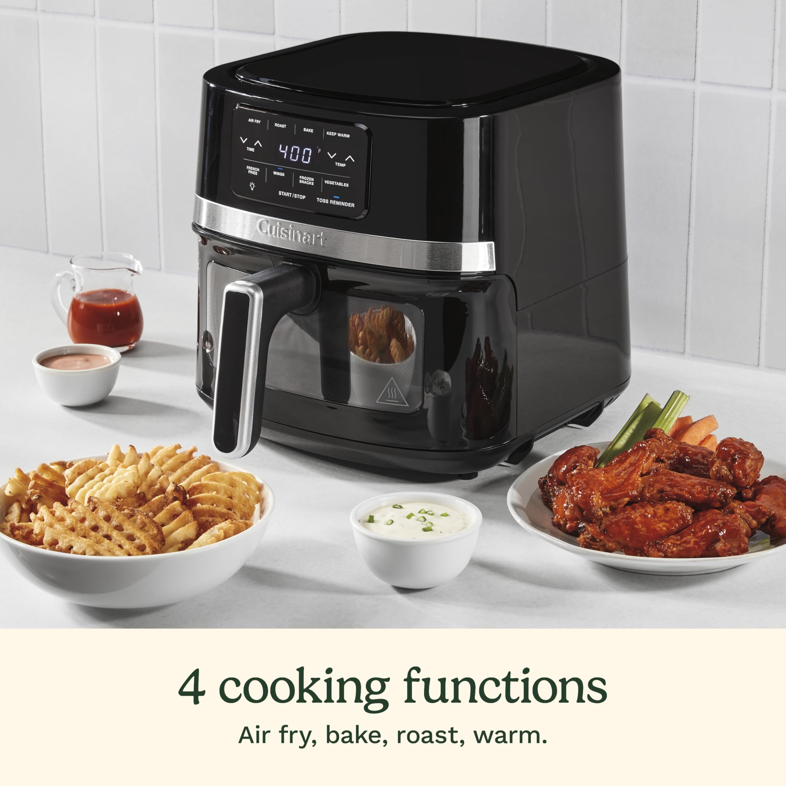 Cuisinart Freidora de aire AIR-160NAS panel digital para control preciso.