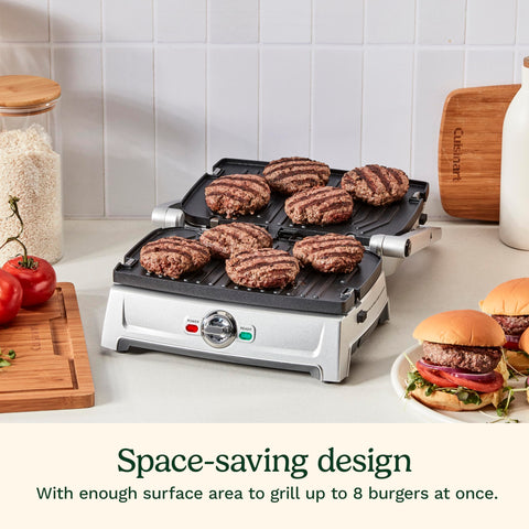 Cuisinart Griddler Compact – modo panini para sándwiches crujientes.