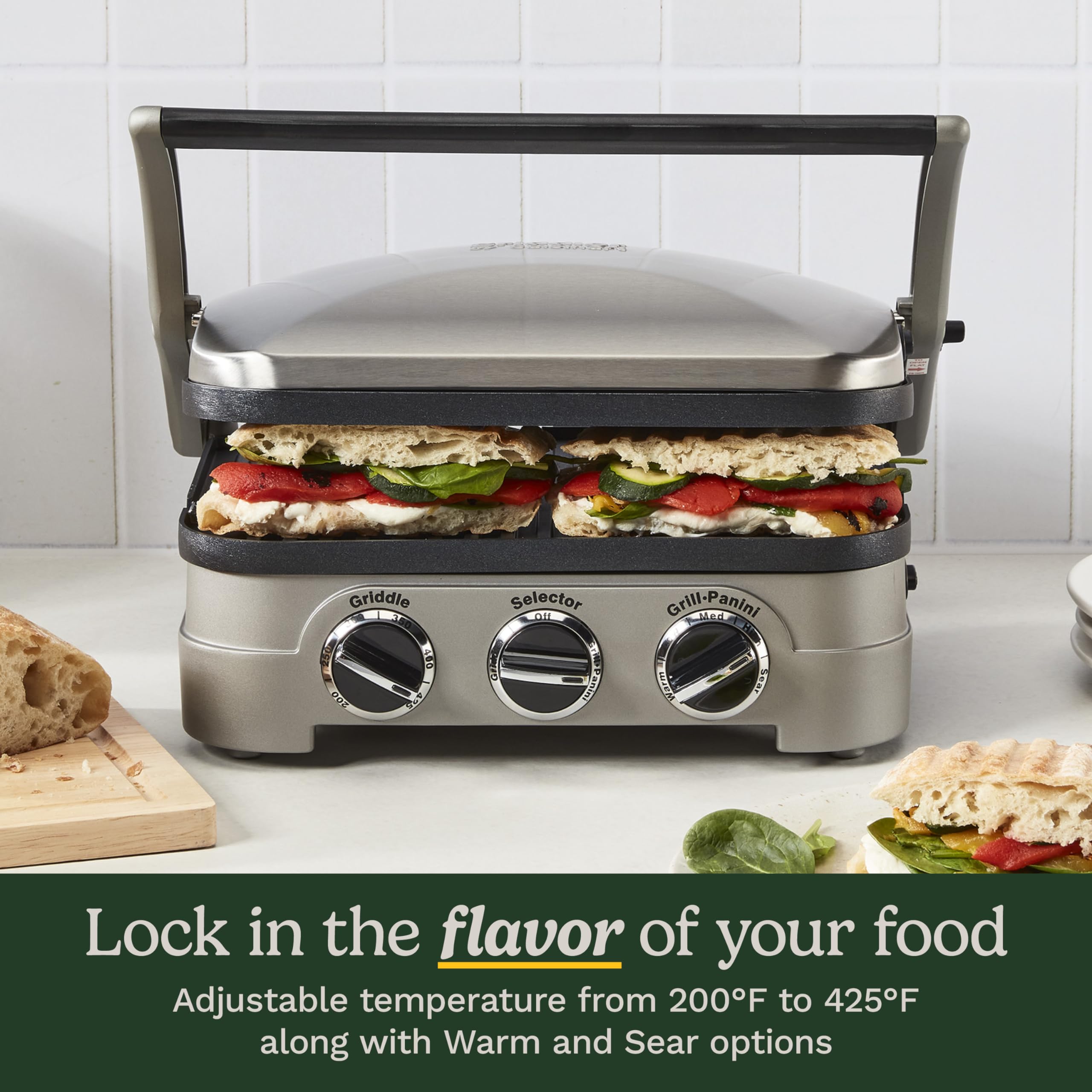 Cuisinart Griddler bandeja de goteo removible para limpieza fácil