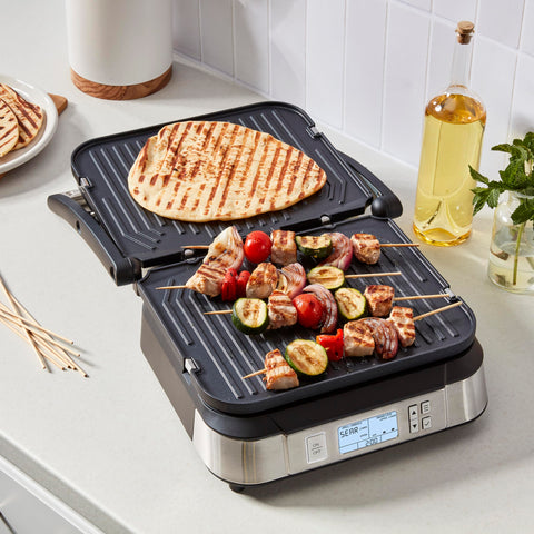 Cuisinart Griddler diseño cómodo para cocinar dentro de casa todo el año.