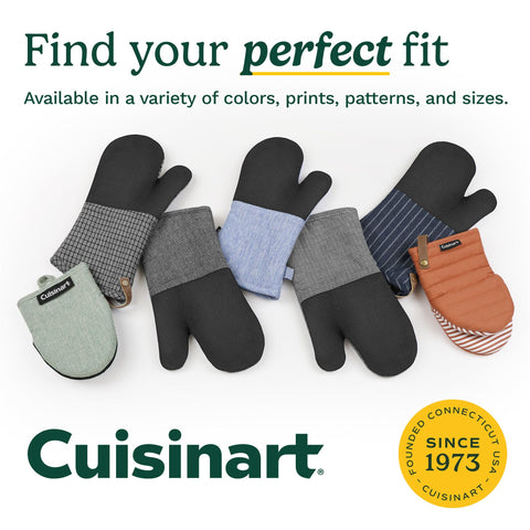 Guantes mini horno Cuisinart: uso multifuncional para hornear, cocinar y manipular ollas.