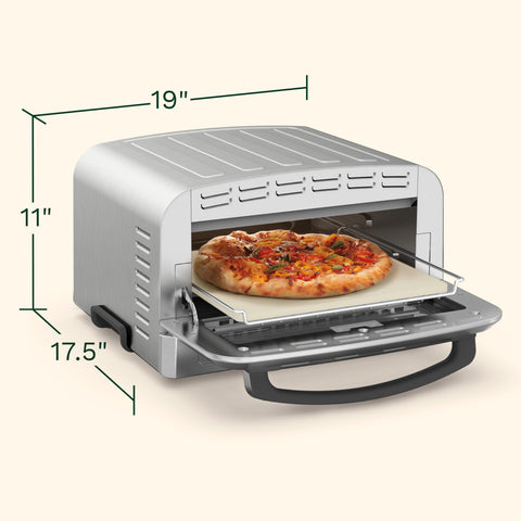 Ventana amplia del horno Cuisinart para supervisar la cocción sin abrir