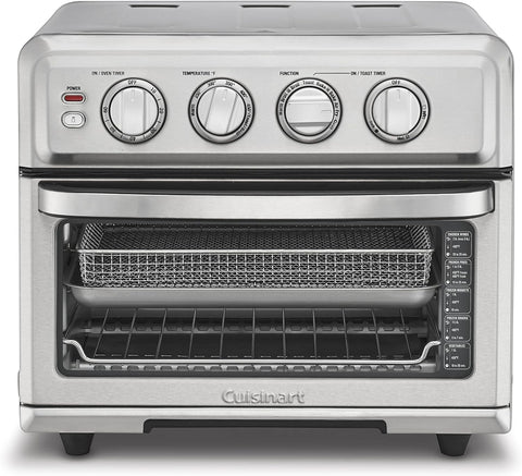 Horno tostador Cuisinart con freidora de aire y parrilla, exterior en acero inoxidable, duradero