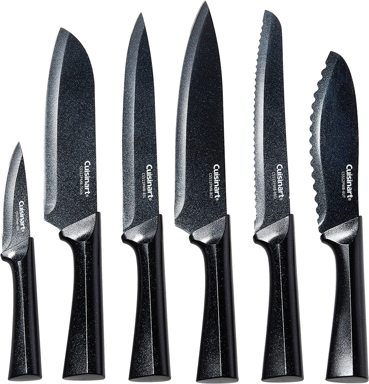 Conjunto de cuchillos Cuisinart de 12 piezas con protector de hoja y mango ergonomico para seguridad.