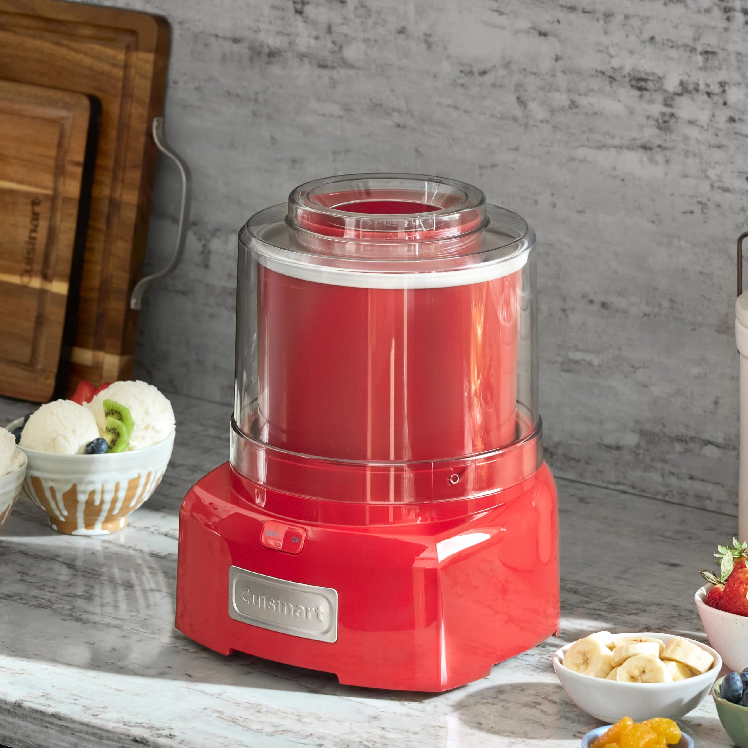Cuisinart ICE-21RP1 mezcla homogénea gracias a la pala patentada.