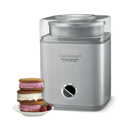 Cuisinart máquina para helados con cuenco doble aislante para porciones grandes.