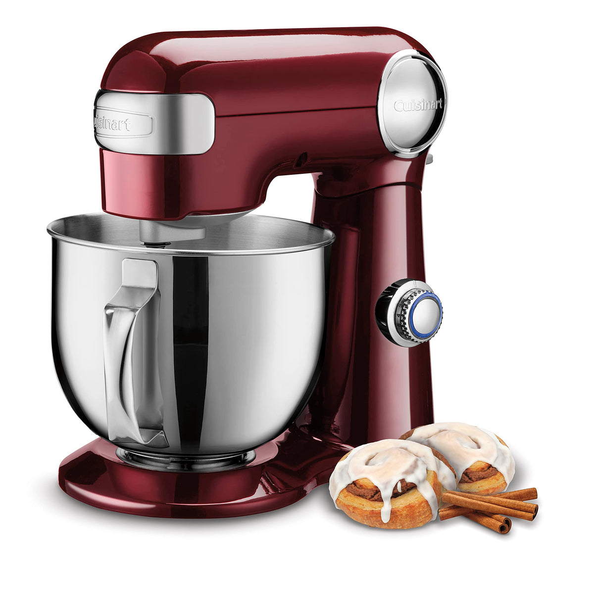 Mezcladora Cuisinart con motor 500 W y tazón 5,5 qt para masas.