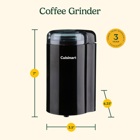 Cuisinart molino cafe diseñado para guardar el cable en la base
