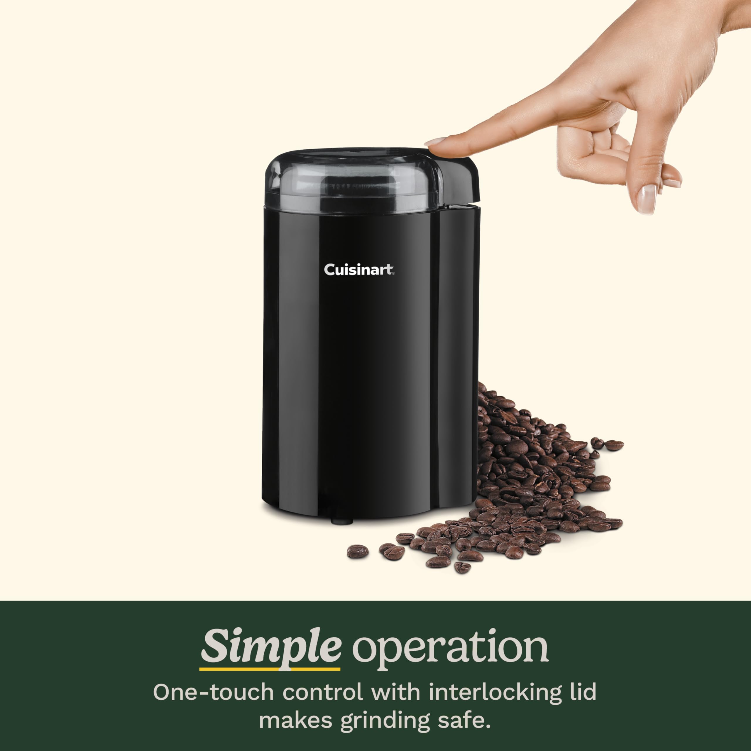 Cuisinart molino café con pulsador sencillo para un molido rápido