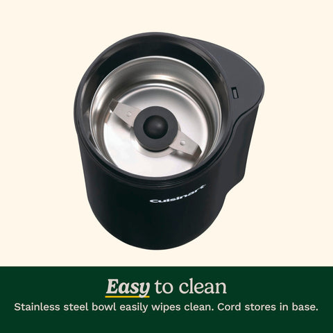 Cuisinart molino con tapa de seguridad y limpieza fácil