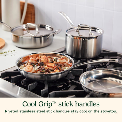 Olla para guisos de 8 cuartos con tapa, Cuisinart Multiclad Pro.