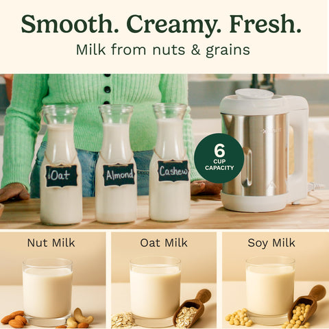 Cuisinart NutsSmart produce leche de avena cremosa para cereal y café.